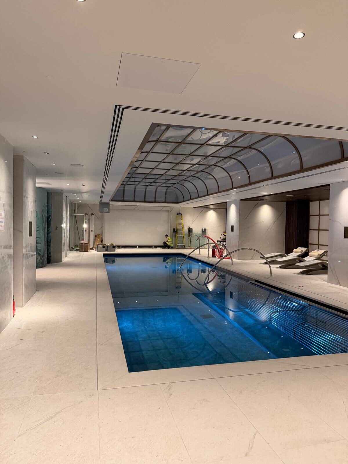 Luxury spa and pool interior completed by D&D Building & Renovation Ltd